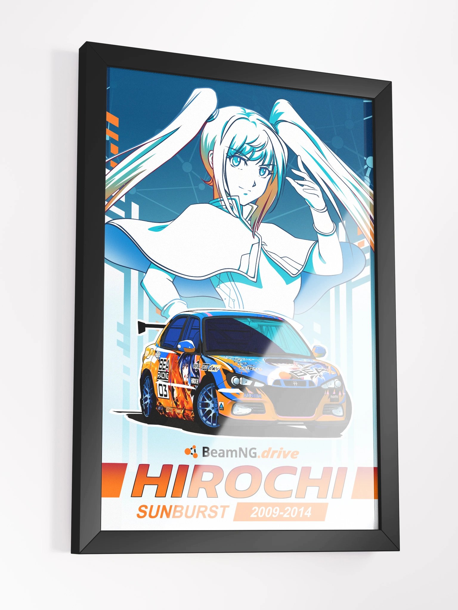 Framed Poster: Itasha Livery Stylized product image (2)