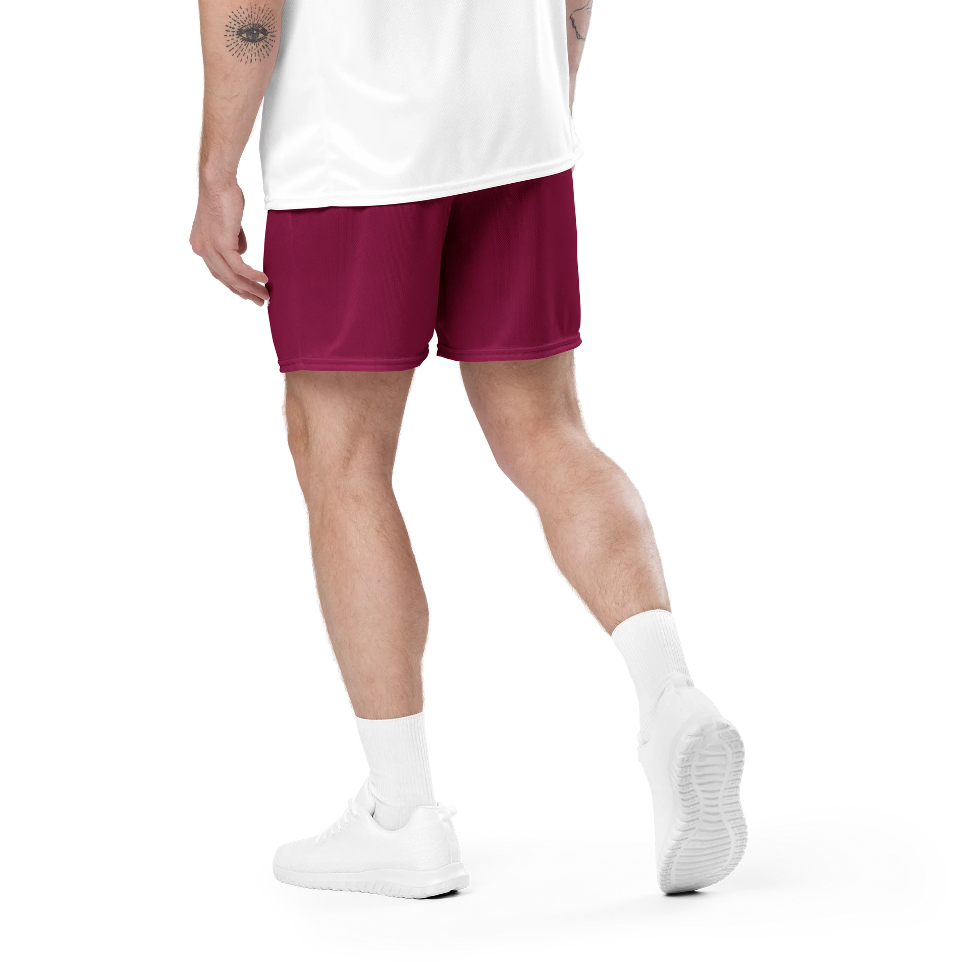 His House Mens Performance Mesh Shorts - Maroon product image (2)
