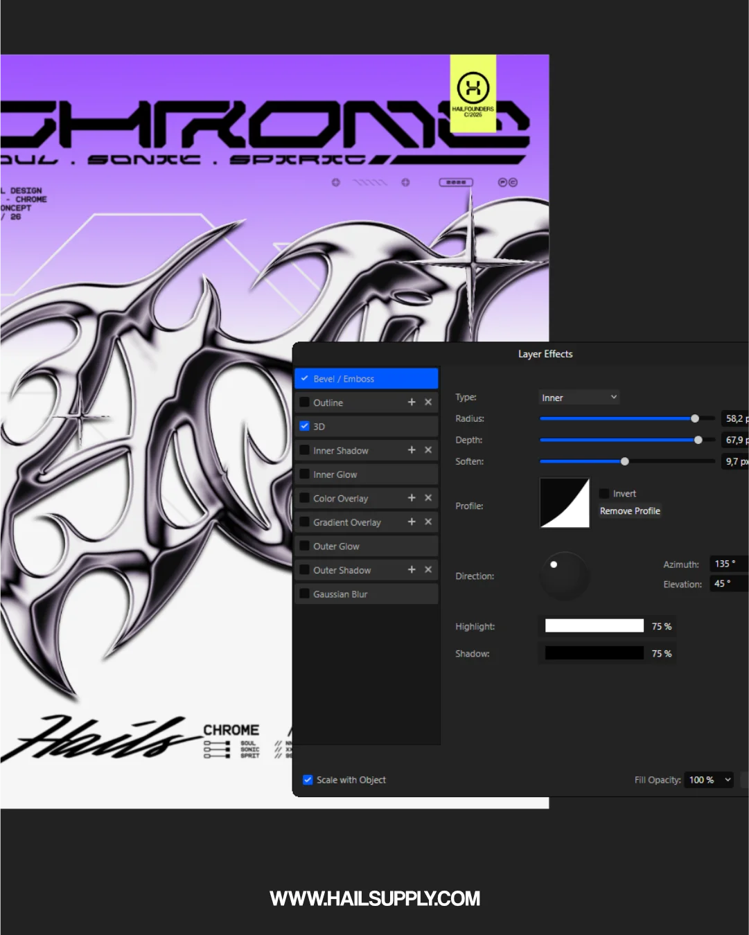 FREE 3D AFFINTIY CHROME TEXT EFFECT product image (2)