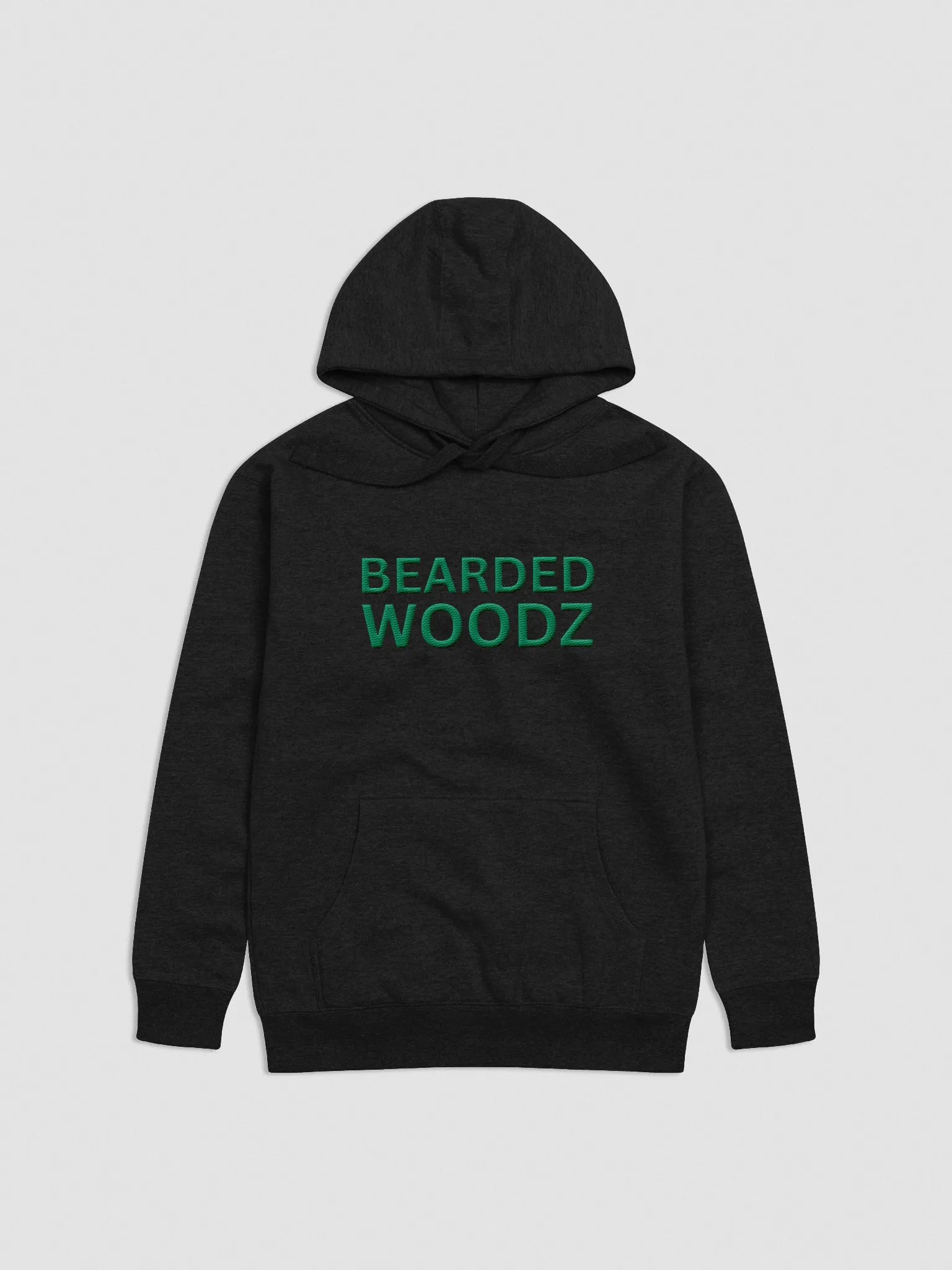 Men's Bearded Woodz Hoodie - Green Embroidery product image (1)