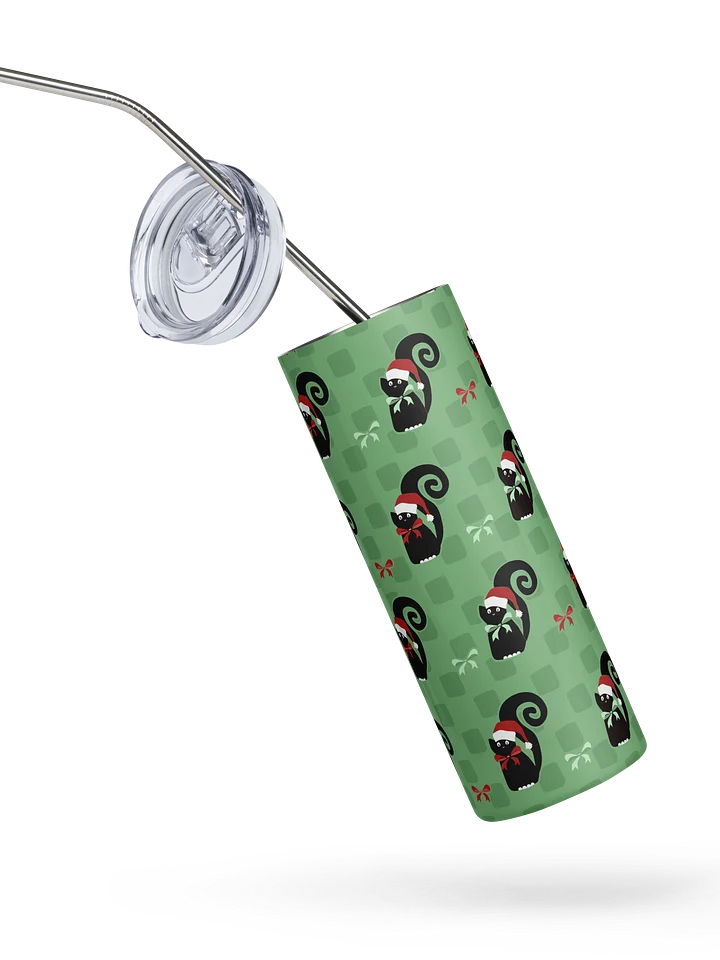 Christmas Kitties in a Row 20 oz Stainless Steel Tumbler – Green product image (2)