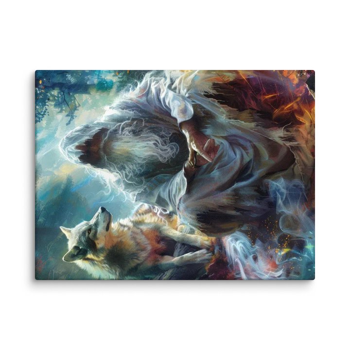 Sorcerer with his wolf - Canvas product image (1)