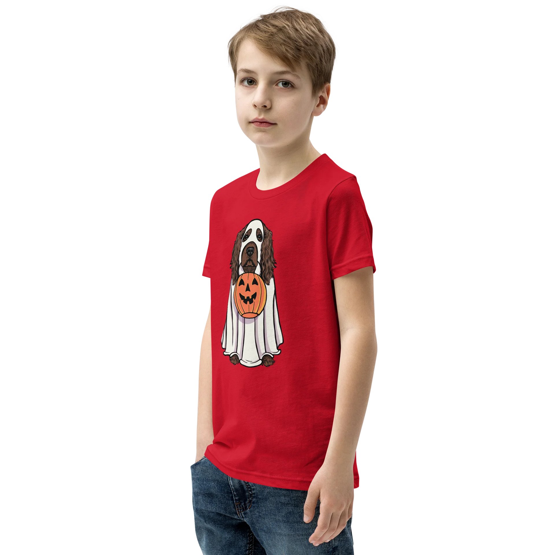 Halloween English Cocker Spaniel(Liver) Youth T-Shirt product image (4)