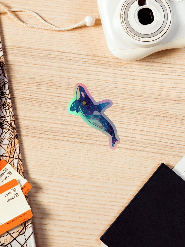 Galaxy Orca - Holographic Sticker product image (2)