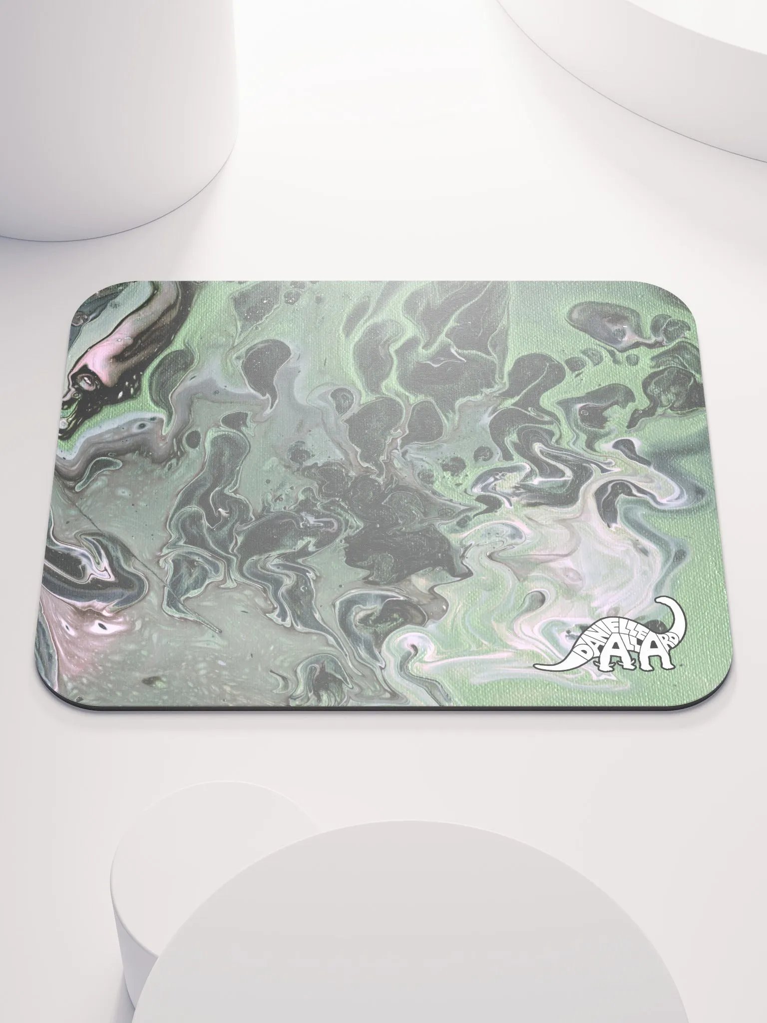 Metallic Green Fluid Acrylic Mouse Pad product image (2)