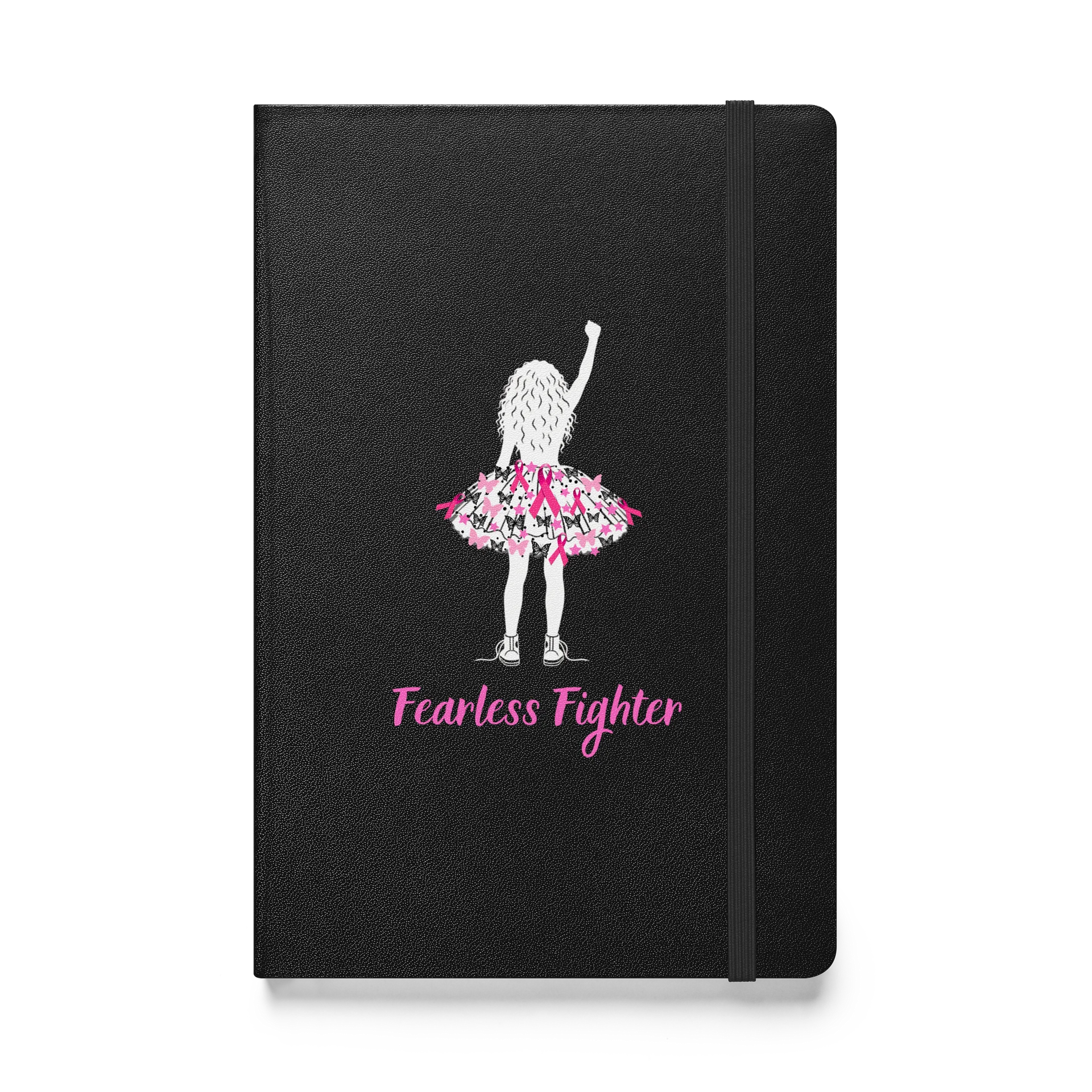 Breast Cancer - Fearless Fighter Bound Notebook [black] product image (1)