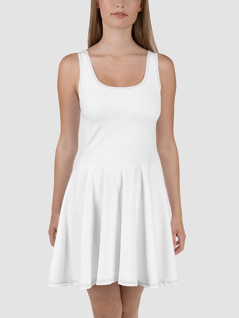 Photo showing All-Over Print Skater Dress