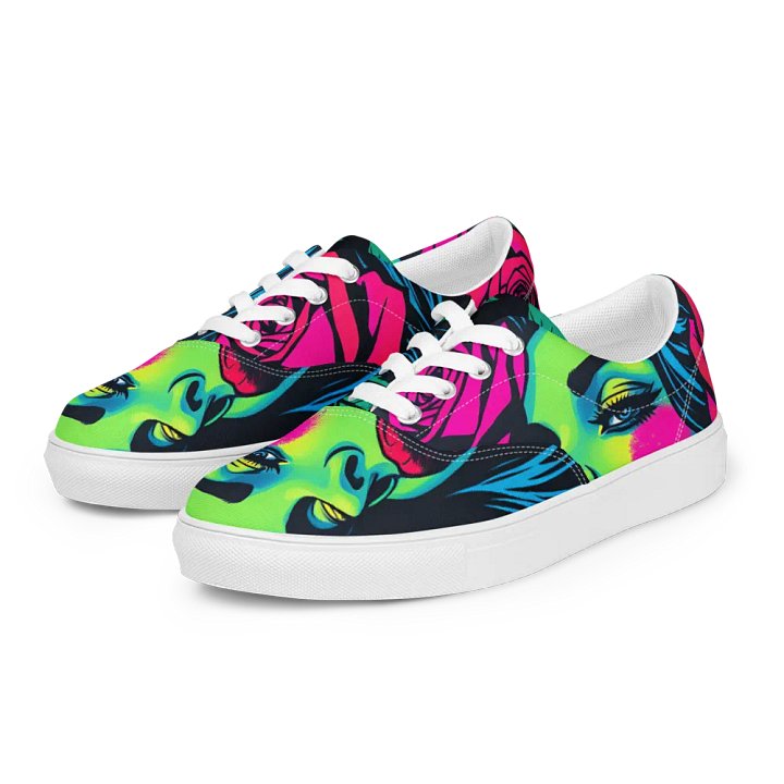 Neon Grafitti Amiga, Lace-Up Canvas Shoes, Women's sizes product image (2)