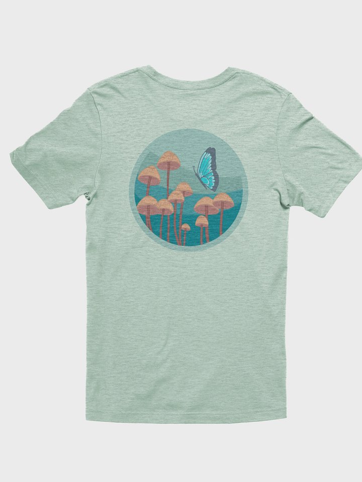 Blue Mystical Mushroom and Butterfly T-Shirt product image (1)