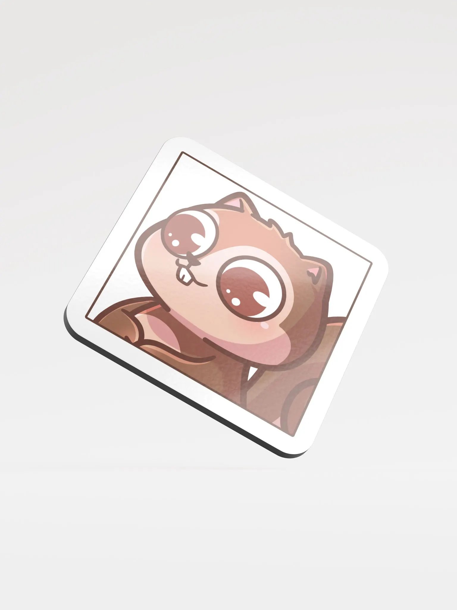 Whimsical Squirrel Glossed Cork Coaster product image (1)