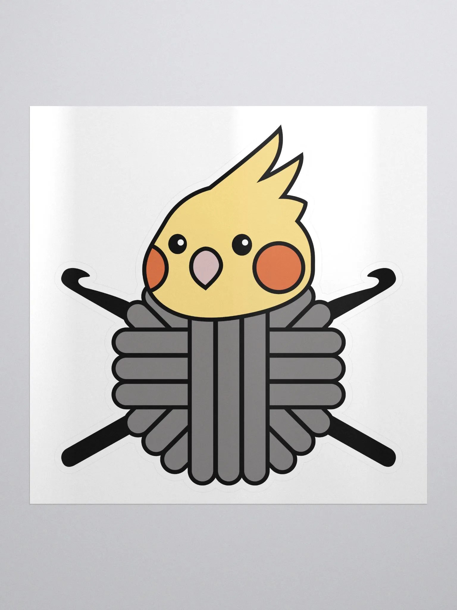 Crochet Cockatiel - Sticker product image (1)