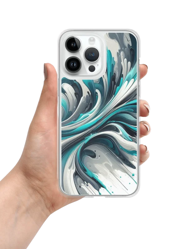 Swirling Waves MagSafe® iPhone® Clear Case | AI Design product image (1)