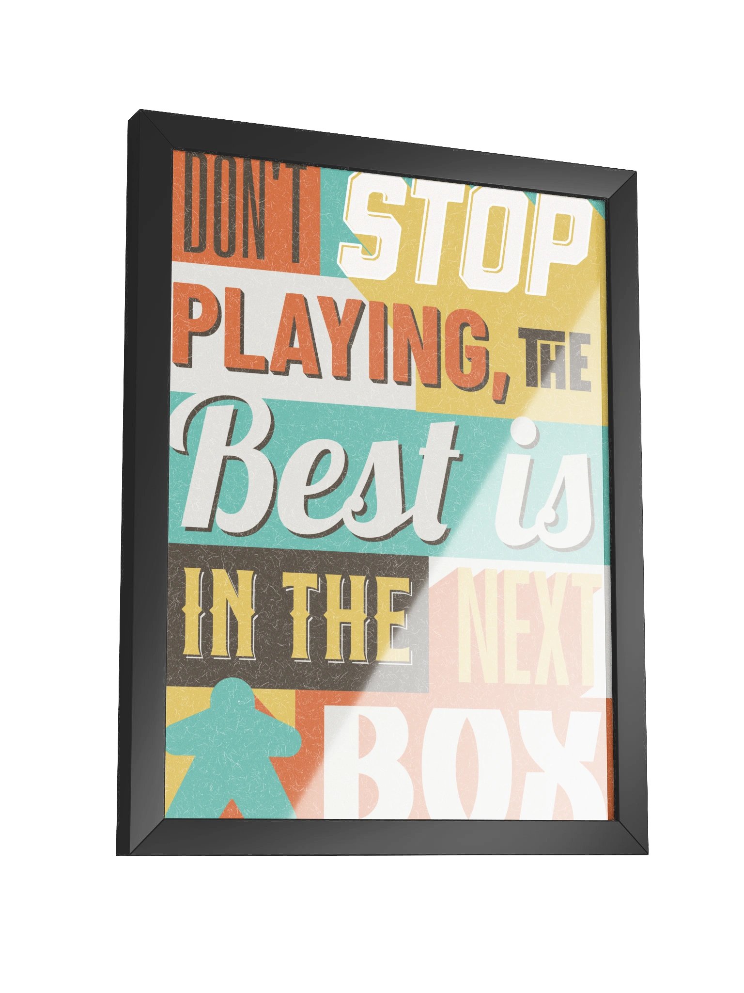 Retro Ransom Note Collage Board Game Room - FRAMED product image (3)