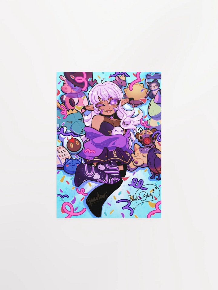 (PRINTED SIGNATURE) SlushieGhost 1yr Anniversary Poster product image (1)