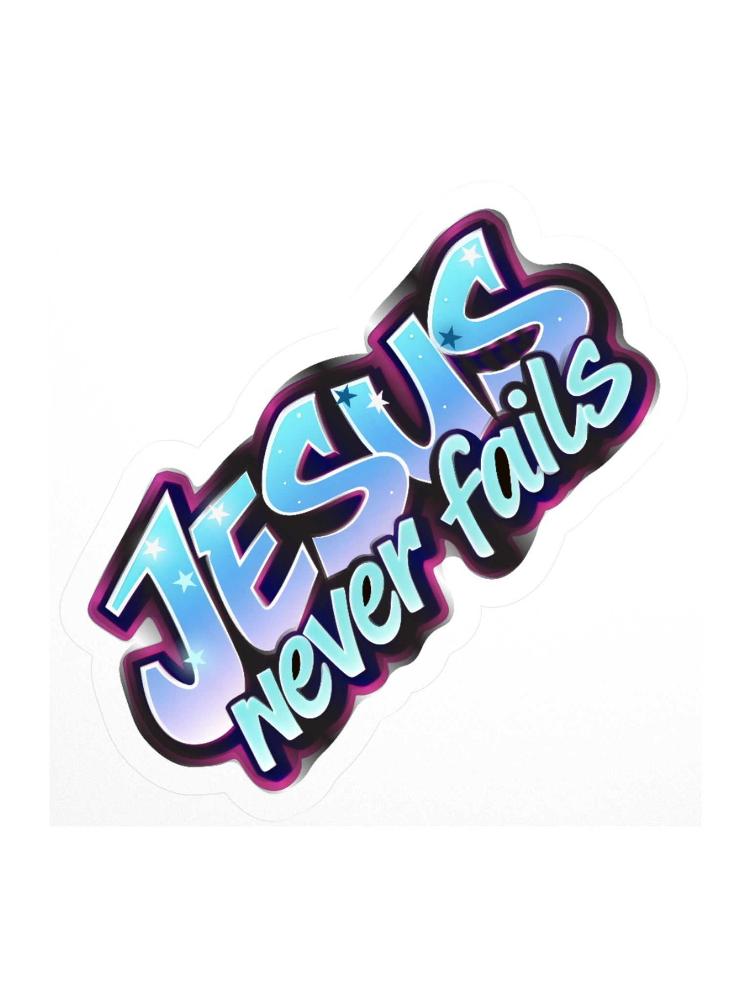 Jesus Never Fails Christian Vinyl Sticker product image (1)
