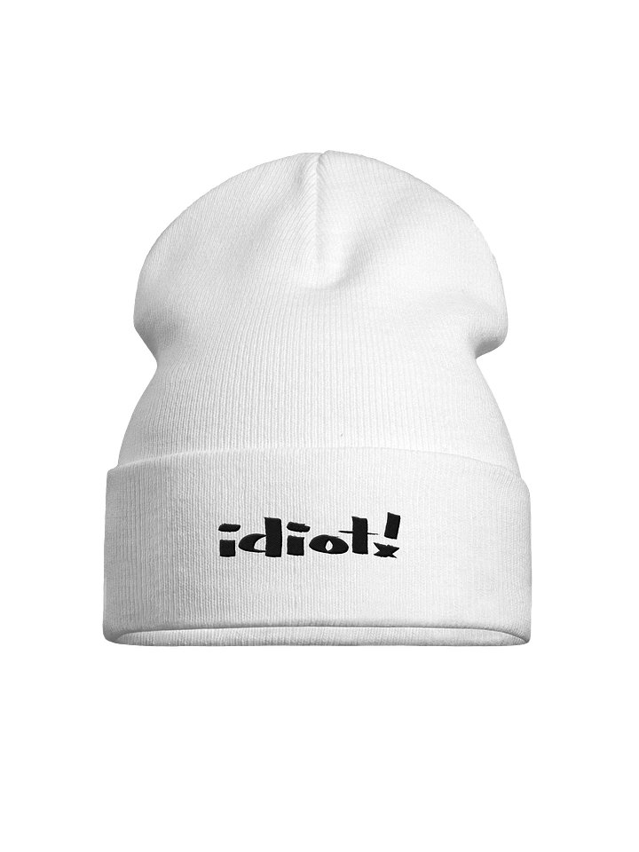 Idiot! Bold Beanie (light mode) product image (1)