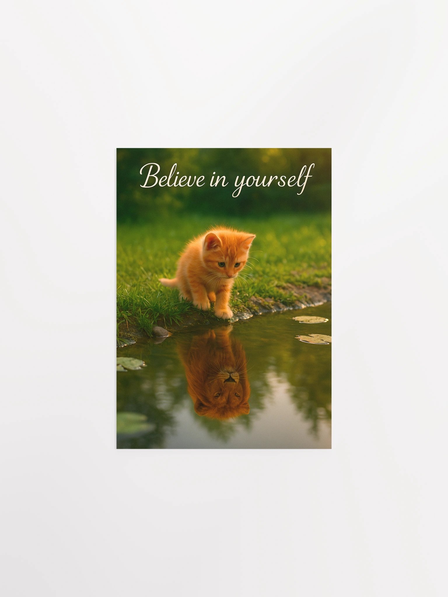 Reflect Believe in Yourself Cat Motivational Poster product image (3)