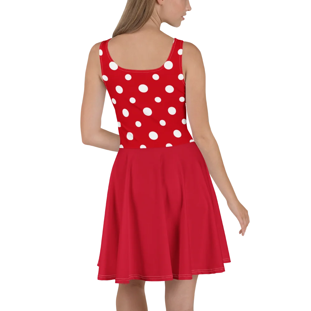 Red Velvet Dot Dress product image (5)