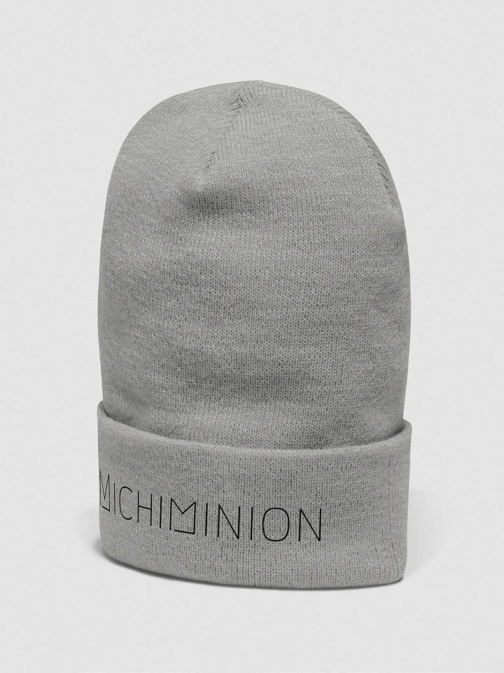 Michiminion Black Lettered Cuffed Beanie product image (7)
