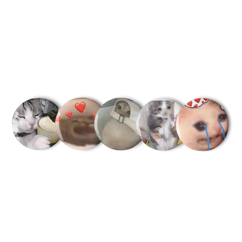Set of Pin Buttons: Meme Cats 47 product image (3)