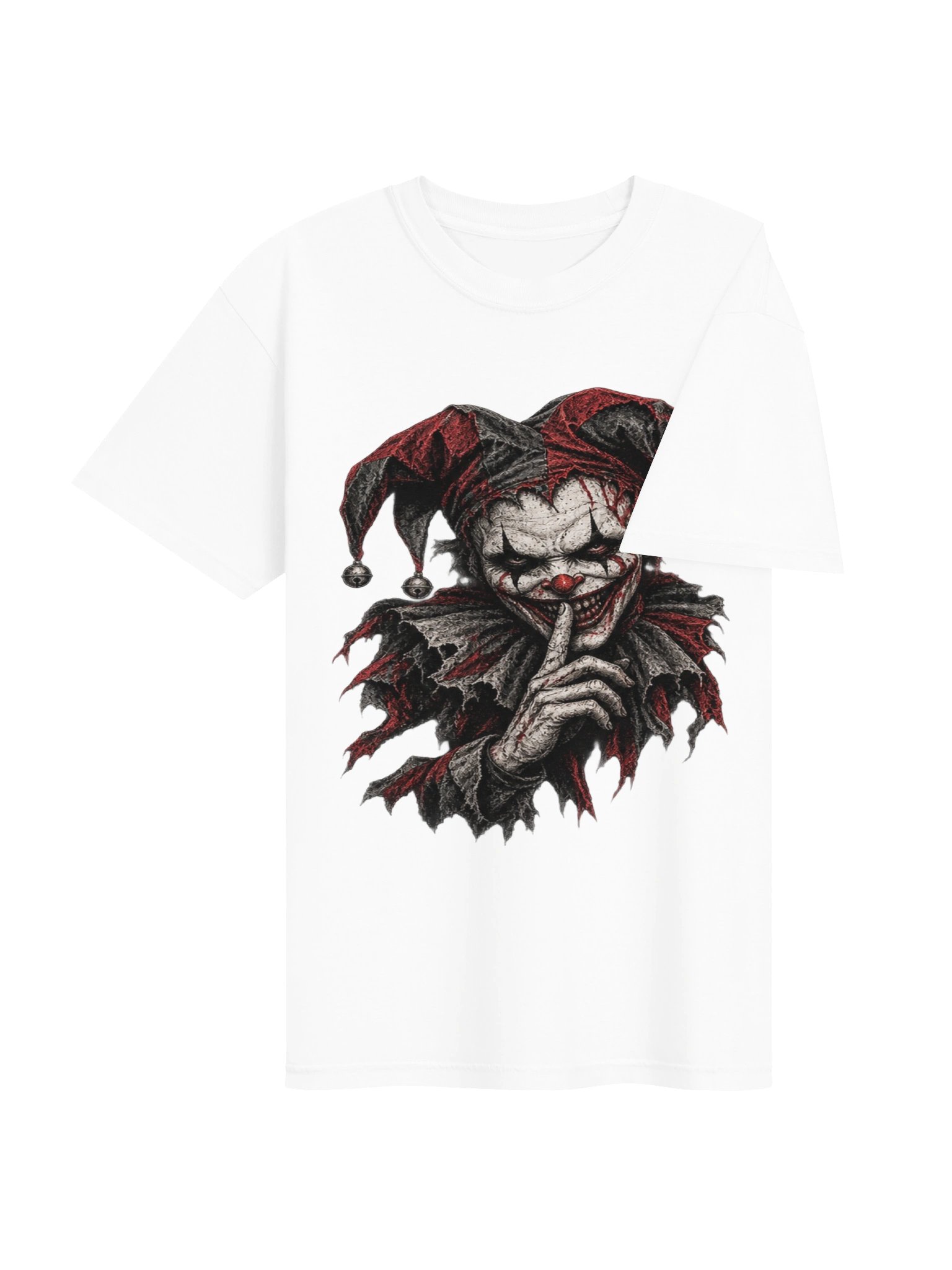SINISTER HARLEQUIN JESTER GRAPHIC T-SHIRT | EVIL CLOWN HORROR GRAPHIC TEE product image (6)