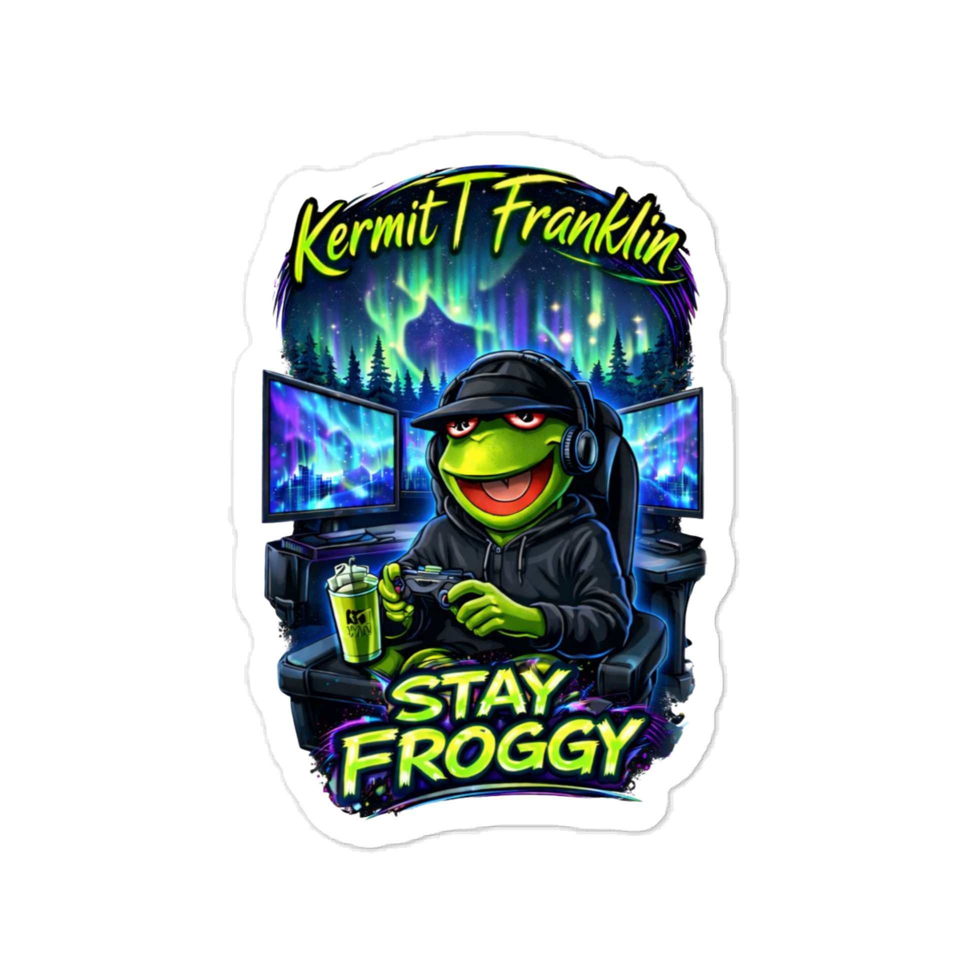 Froggy Gamer Vibes Vinyl Decals product image (1)
