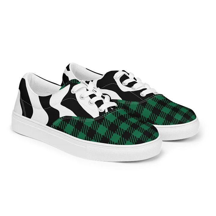 Mixed Print Plaid & Stripe Sneakers product image (2)