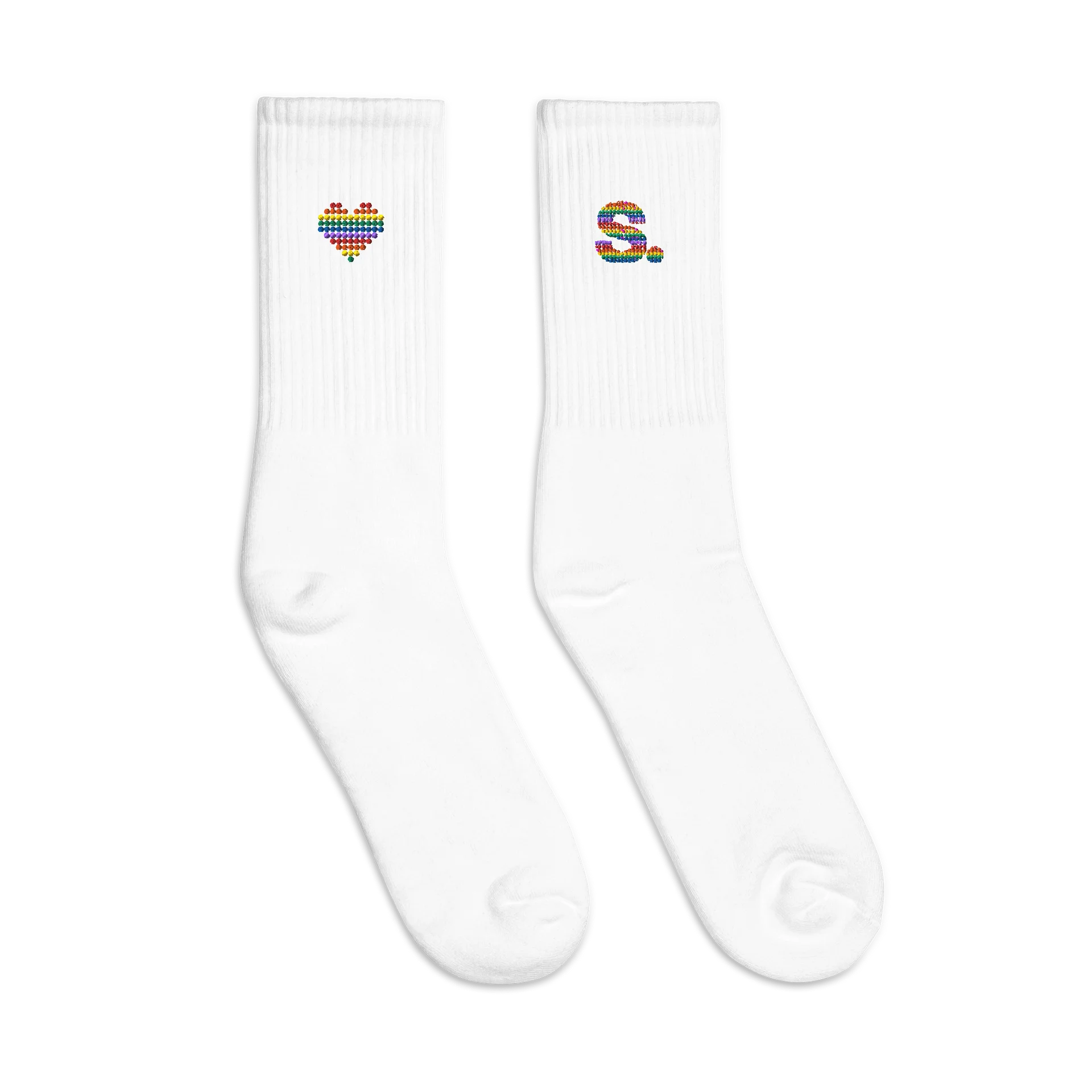 Love Your Neighbor Embroidered Crew Socks product image (3)