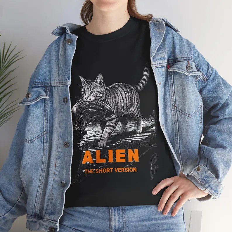 Cat Carrying Alien Helmet T-Shirt Retro Illustration product image (112)