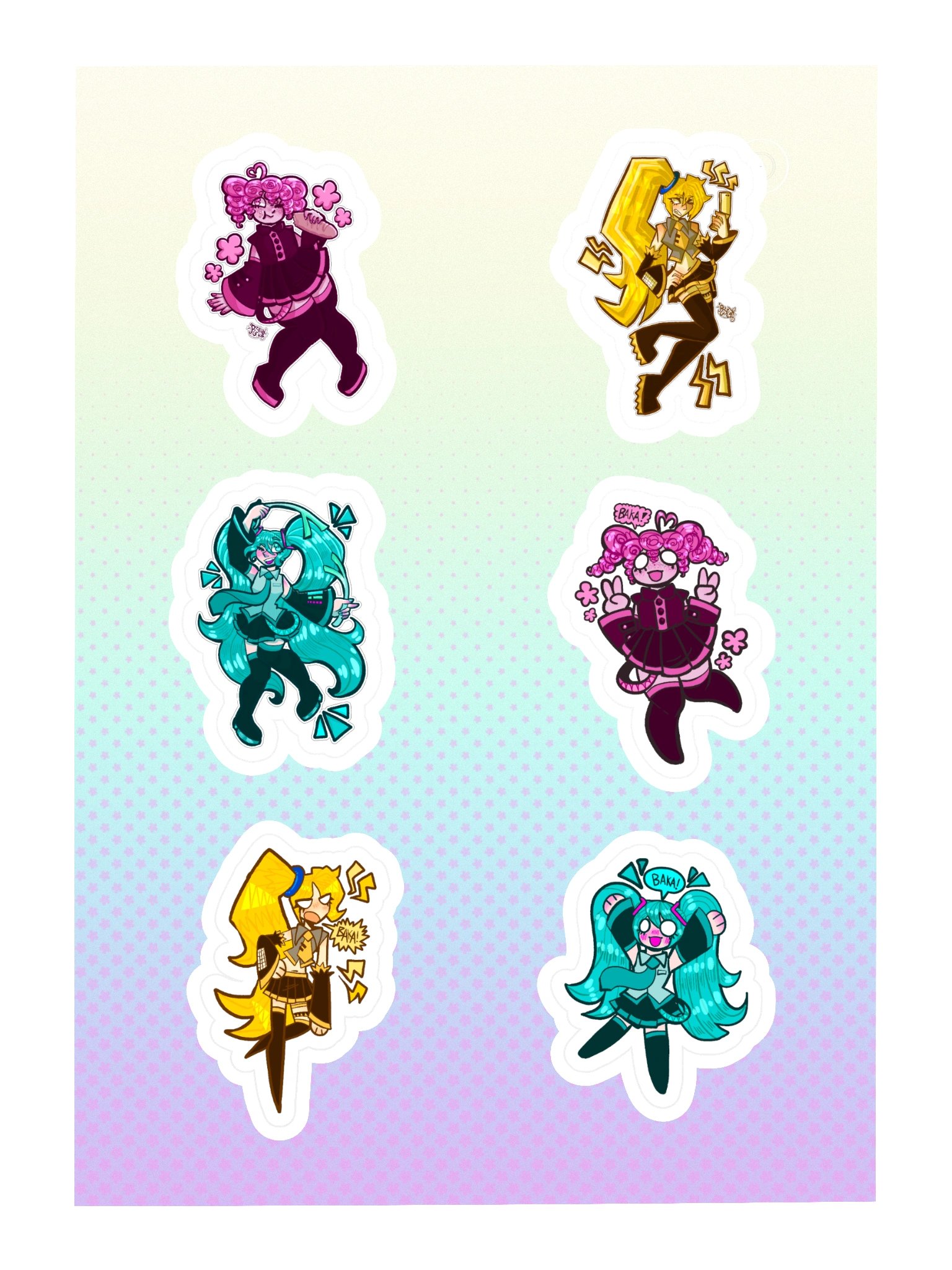 Triple Baka! Sticker Sheet product image (3)