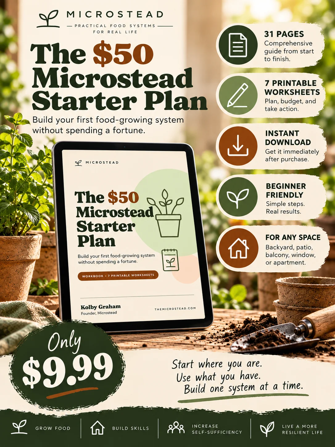 The $50 Microstead Starter Plan product image (1)