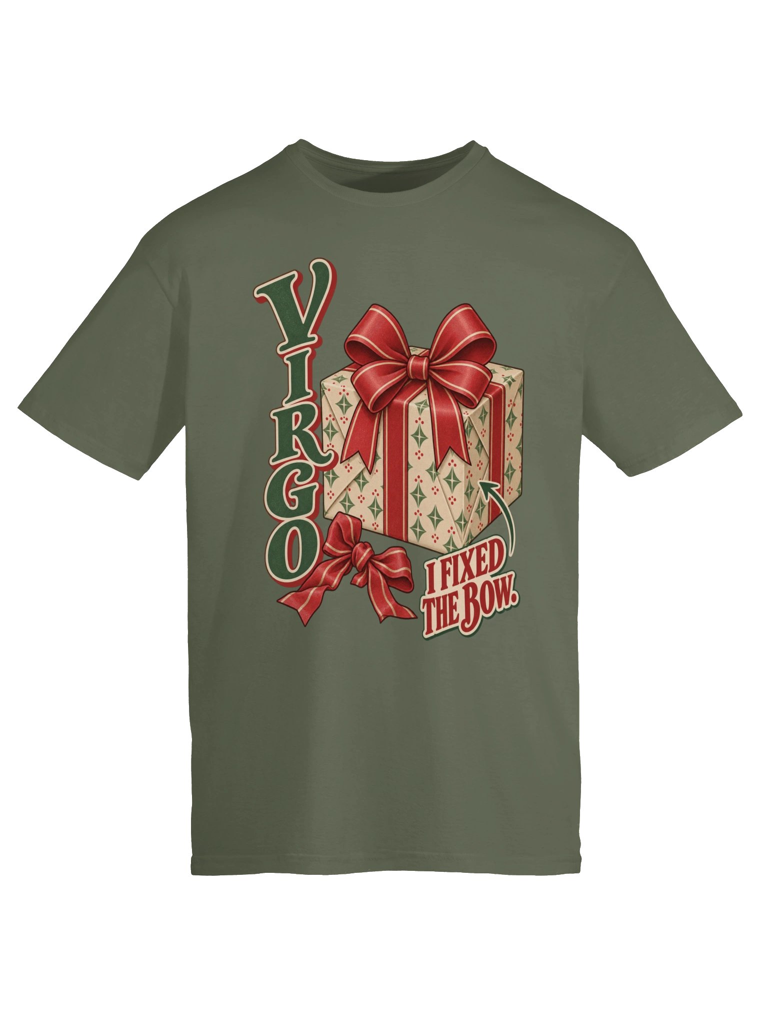 Virgo I Fixed the Bow Christmas T-Shirt product image (5)