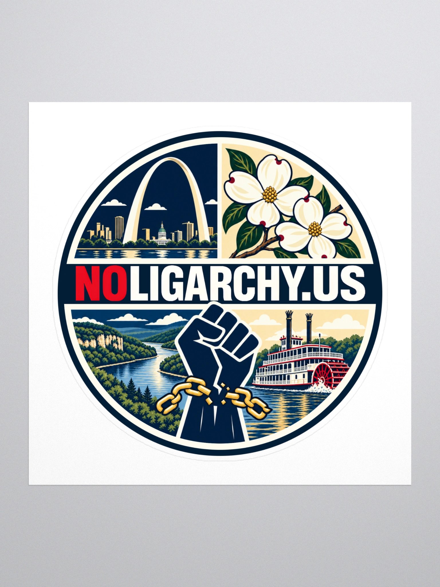 Missouri NOLIGARCHY.US sticker product image (1)