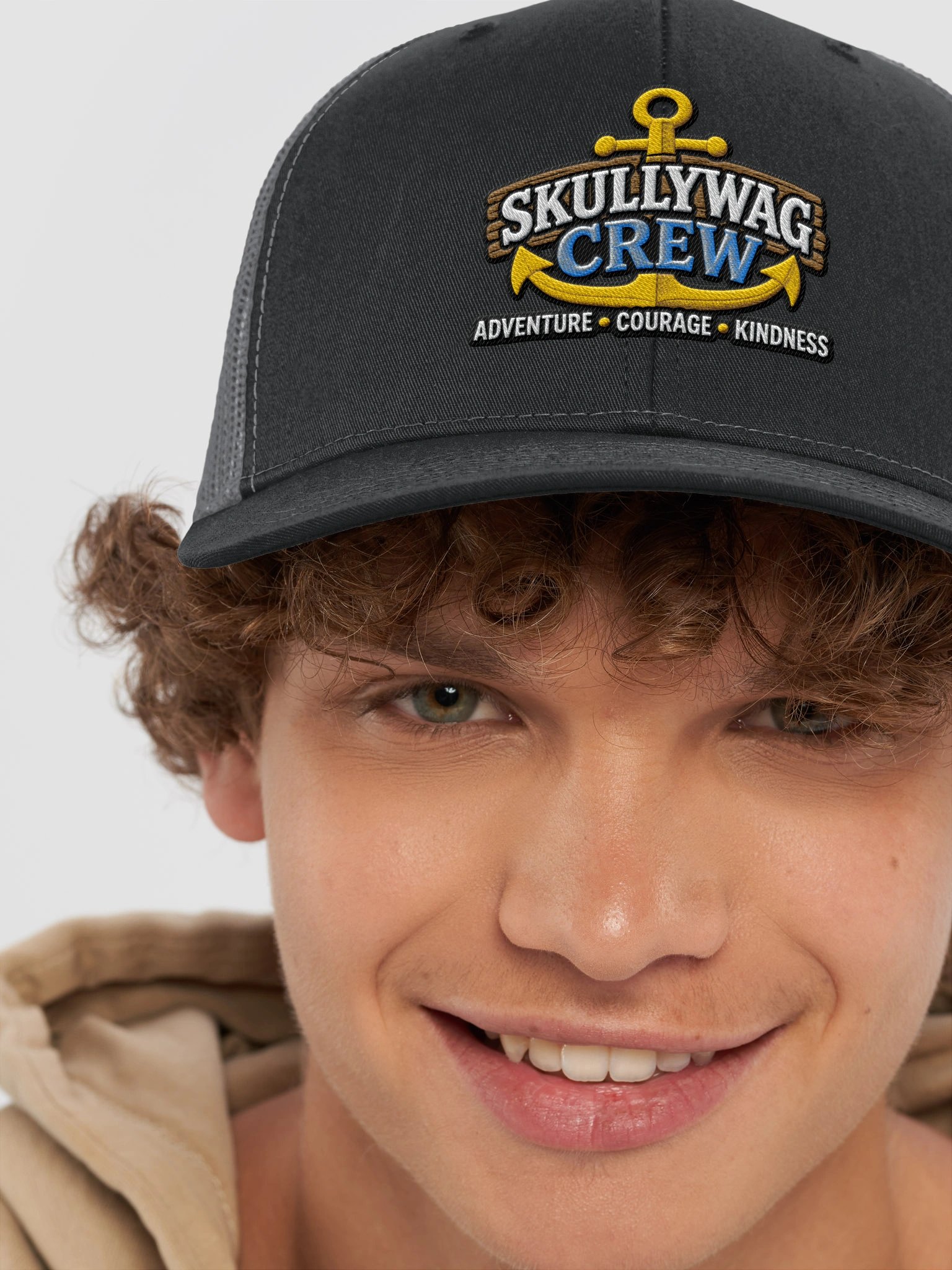 Captain Skully Anchor Crew Trucker Cap product image (8)