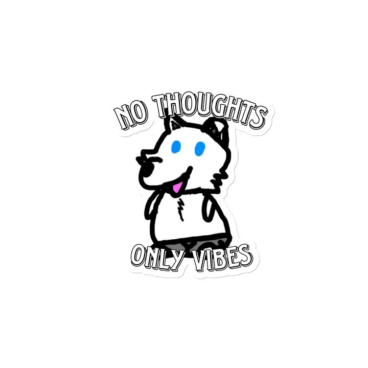 No Thoughts Only Vibes Liffy Die-cut Magnet product image (2)