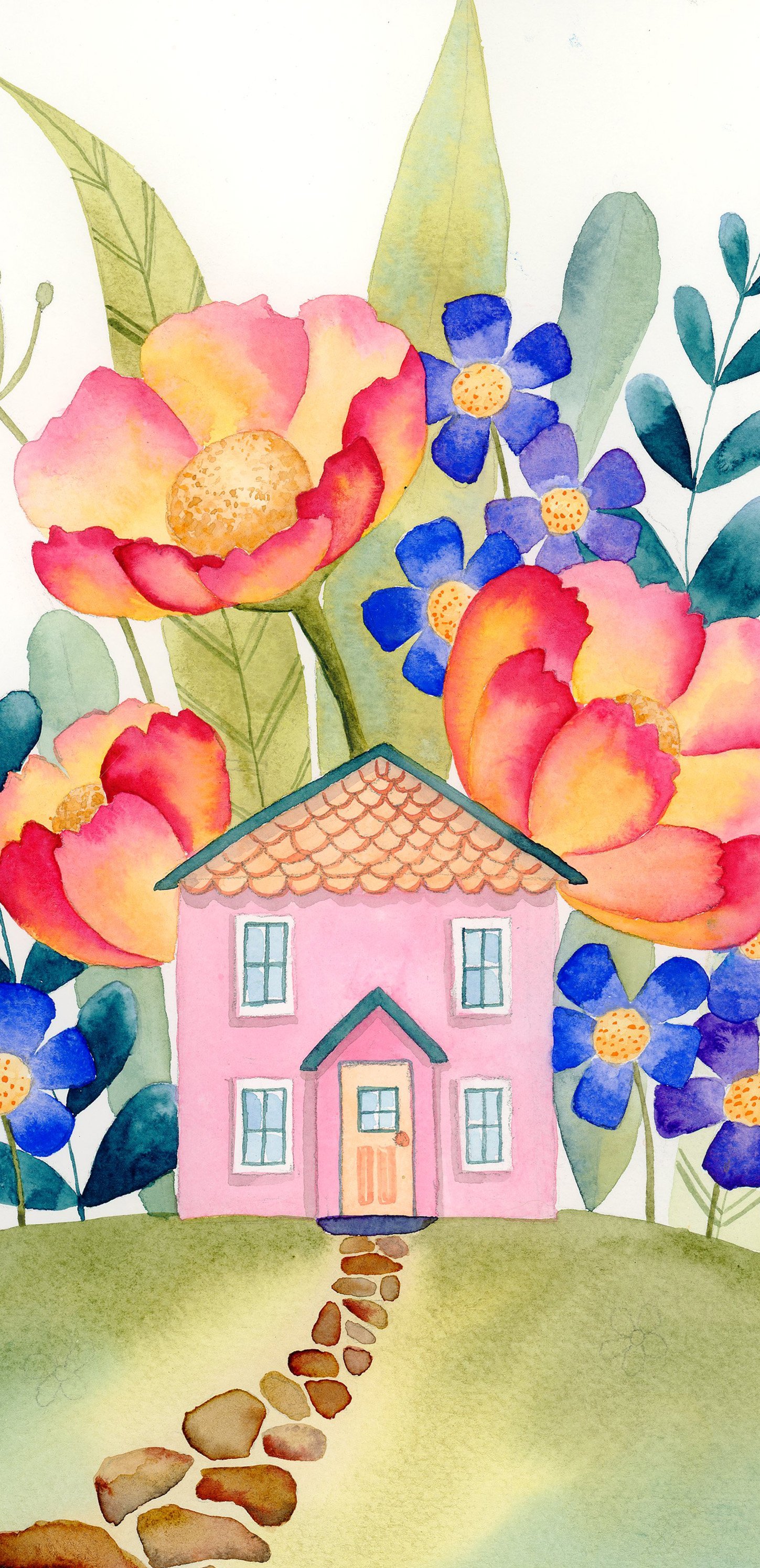 The Bloomhouse Phone Bundle - 8 Original Watercolor Phone Wallpapers product image (9)