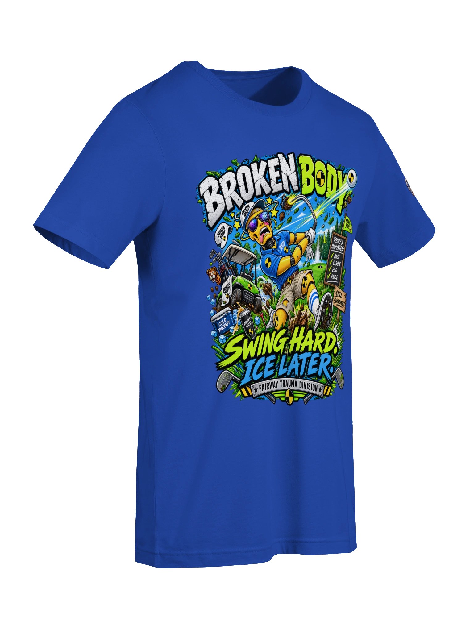 FLAT OUT BROKEN™ — SWING HARD. ICE LATER. — T-SHIRT product image (27)