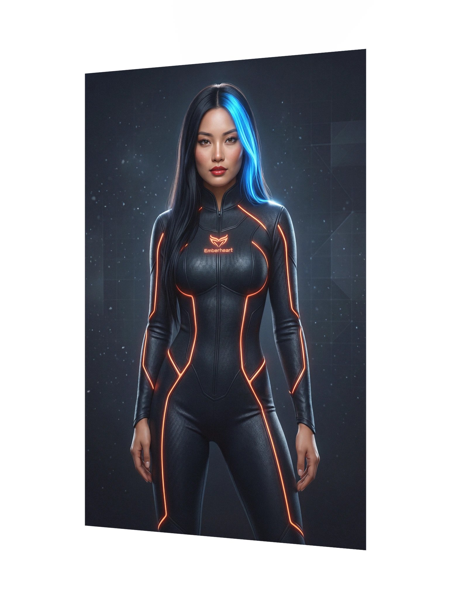 Emberheart Cyberpunk Hero Poster product image (8)