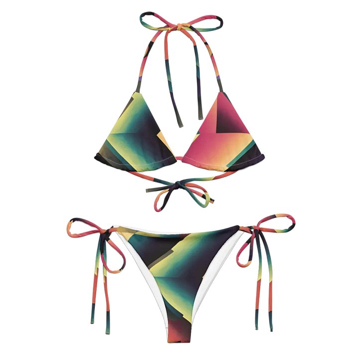 Abstract Lithographic Pattern Design String Bikini - V7 product image (1)