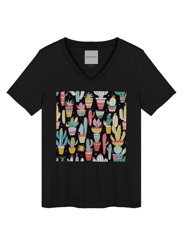 Cacti Garden V-Neck Tee product image (2)