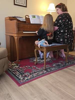 Boogz playing Moana song at piano lessons.  #septicopticdysplasia #opticnervehypoplasia #fyp #proudmommy❤️ #whitecaneawareness 