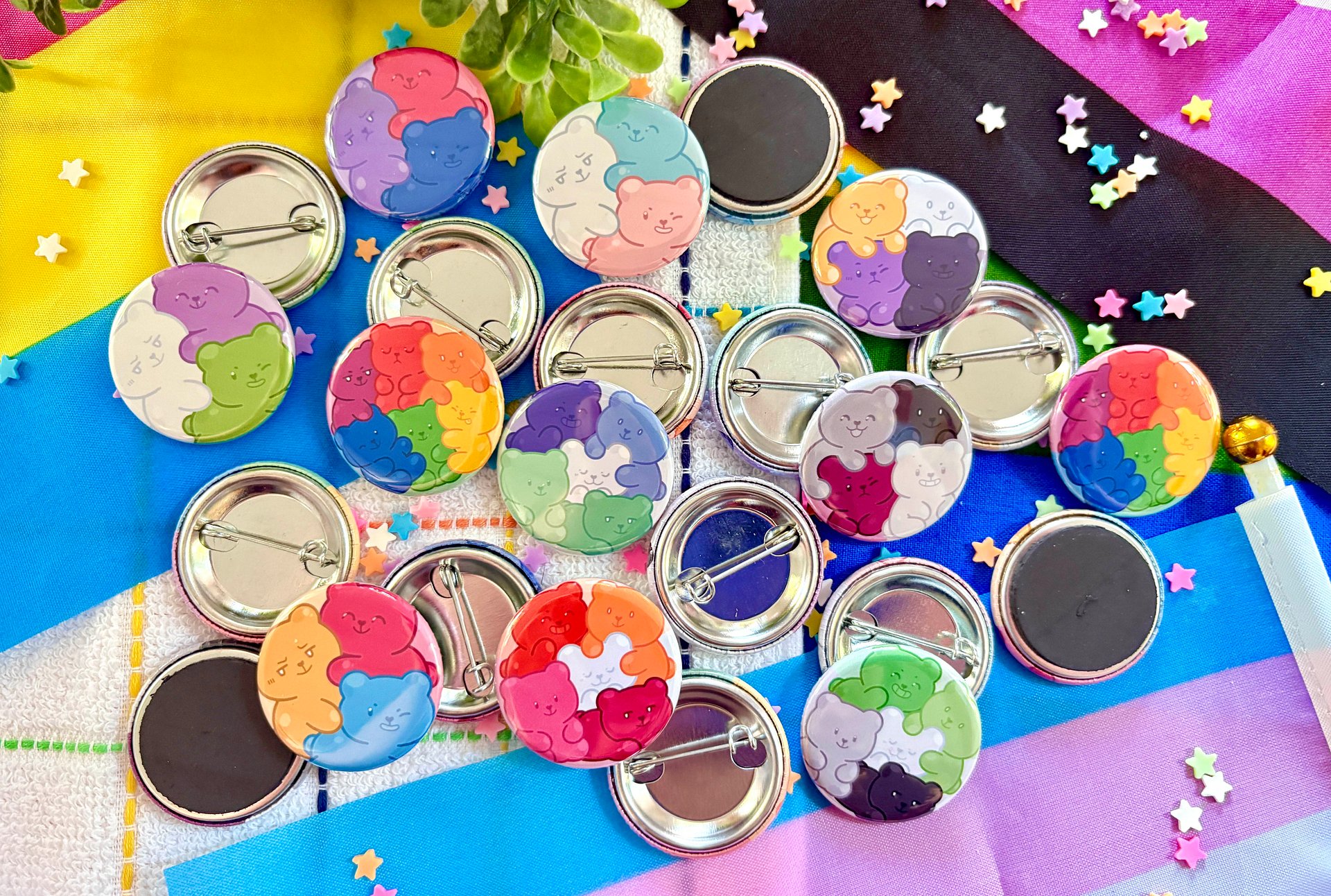 Pride Gummy Bear Buttons and Magnets product image (1)