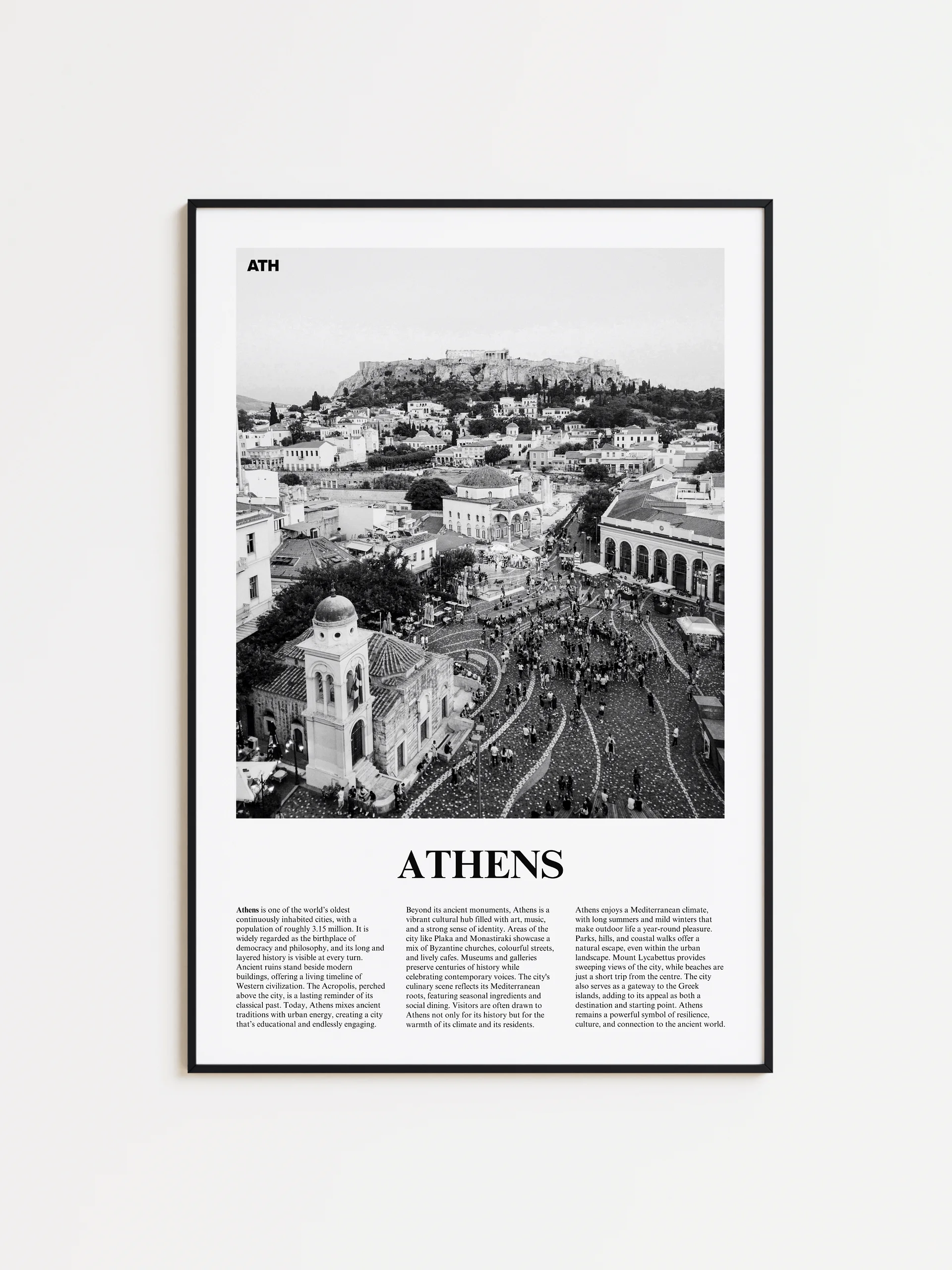 Athens 01 Newspaper Poster | Framed product image (1)
