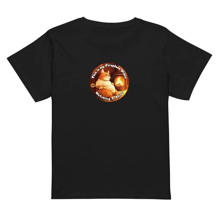 Cozy Cat - This is my Fireplace Video Watching T-Shirt | High Waisted Tee product image (1)