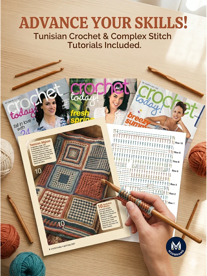 A Year of Vintage Crochet: The 2007 "Crochet Today!" 5-Issue Digital Vault product image (2)