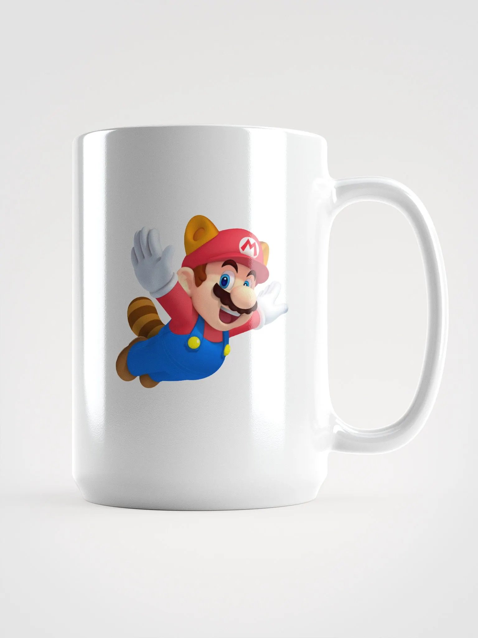 Jumping Mario White Glossy Mug product image (1)