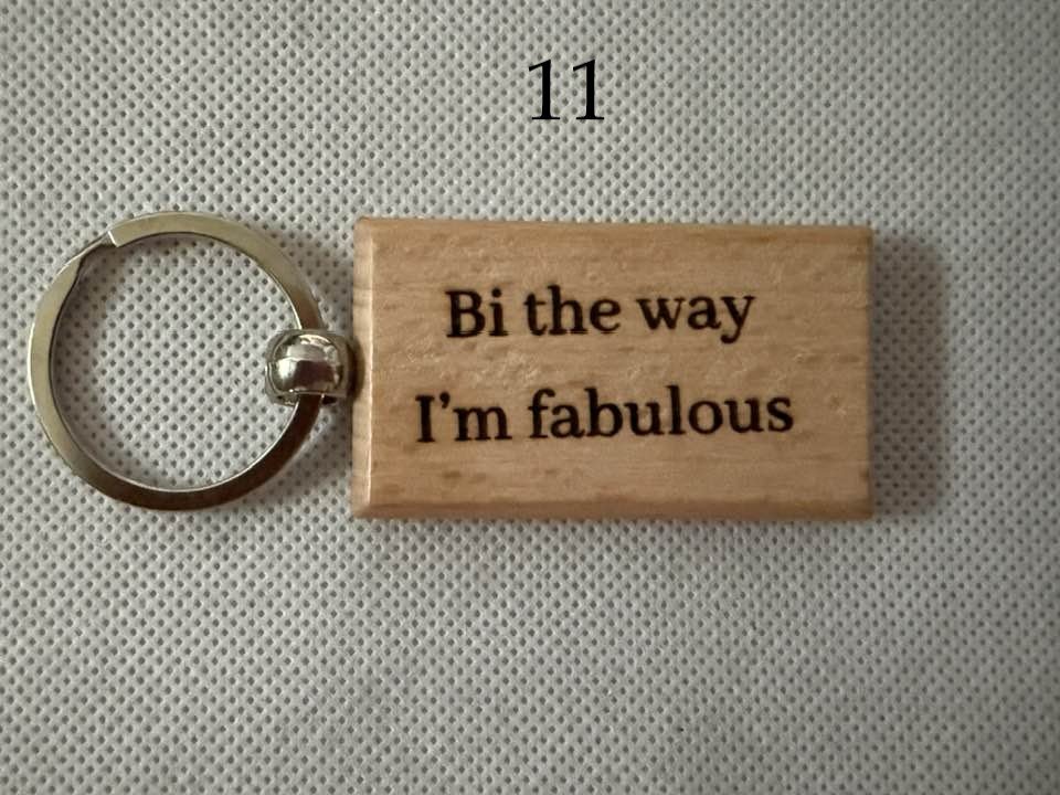 LGBTQ+ Wooden Engraved Keychains | Pride, Love & Identity Designs | Handmade & Meaningful (1) product image (11)
