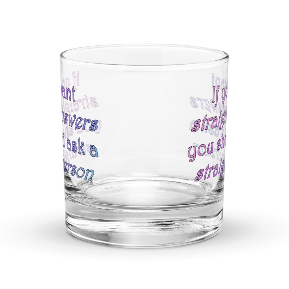 Straight Answers Rocks Glass product image (1)