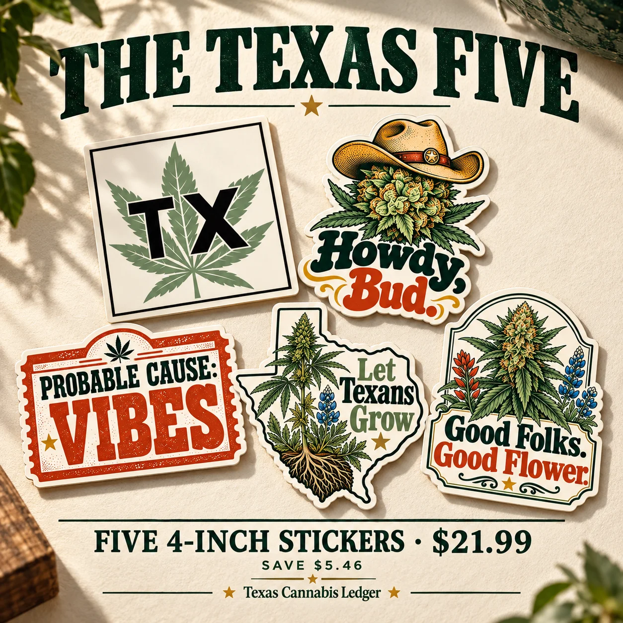 The Texas Five Sticker Pack, view 2