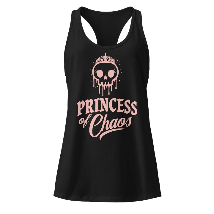 Princess of Chaos Skull Tank - Pink Text product image (1)